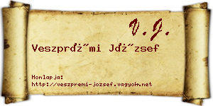 Veszprémi József névjegykártya